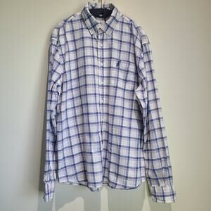 Johnnie O Men's Davis Shirt Large Long Sleeve Button Down Plaid Tweener JMWL3150